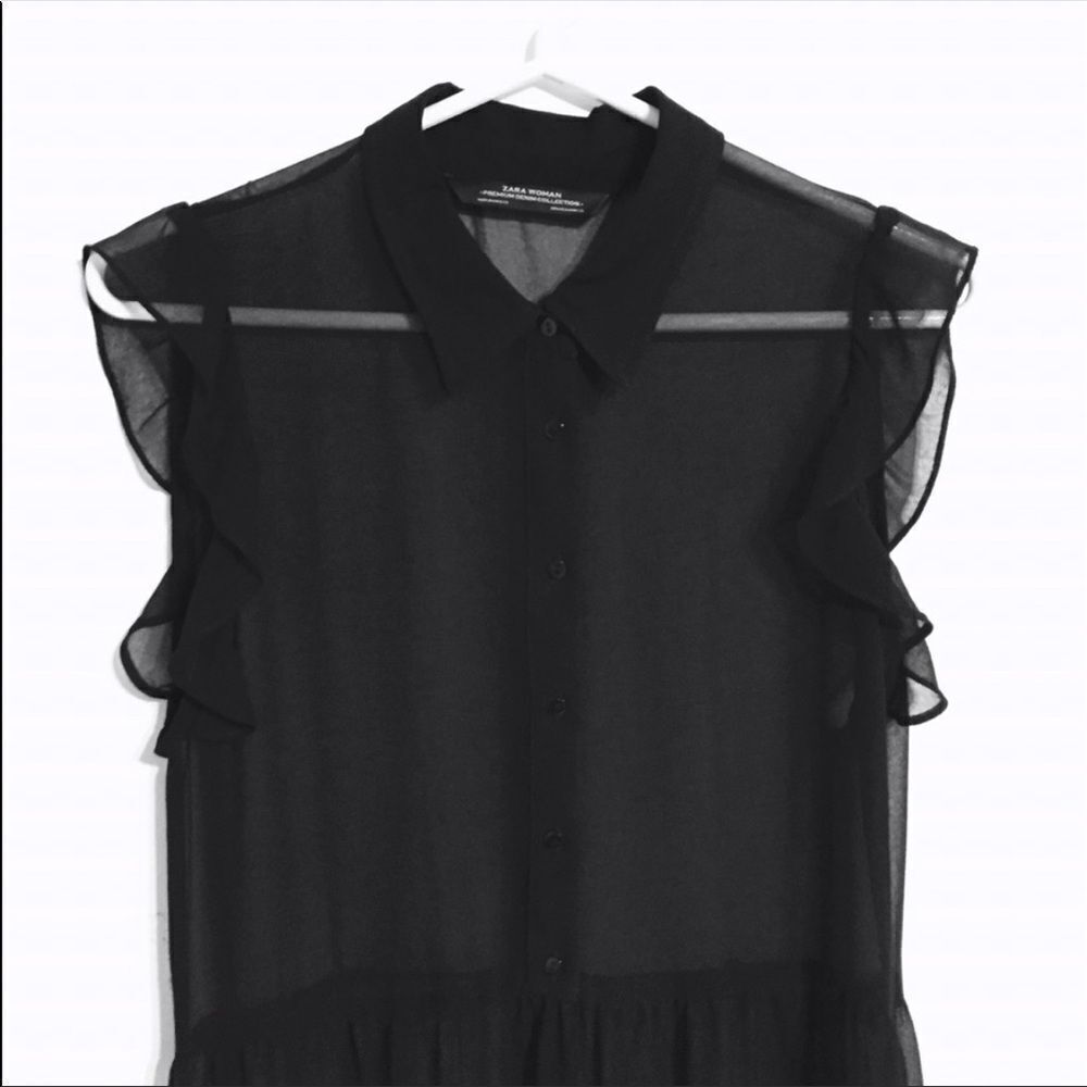 ✨Zara Sheer High Low Duster Dress✨ - Picture 3 of 6